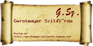 Gerstmayer Szilárda névjegykártya